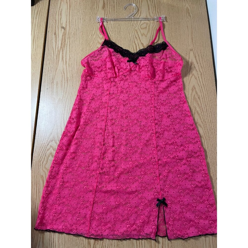 Women’s George Lacey Semi Sheer Chemise Nightgown Pink size Small 4-6